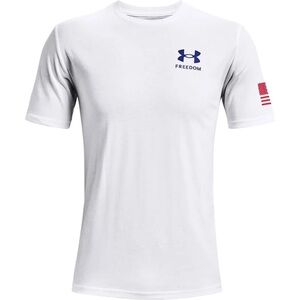 Under Armour Boy’s White and Blue Cotton Freedom Tee